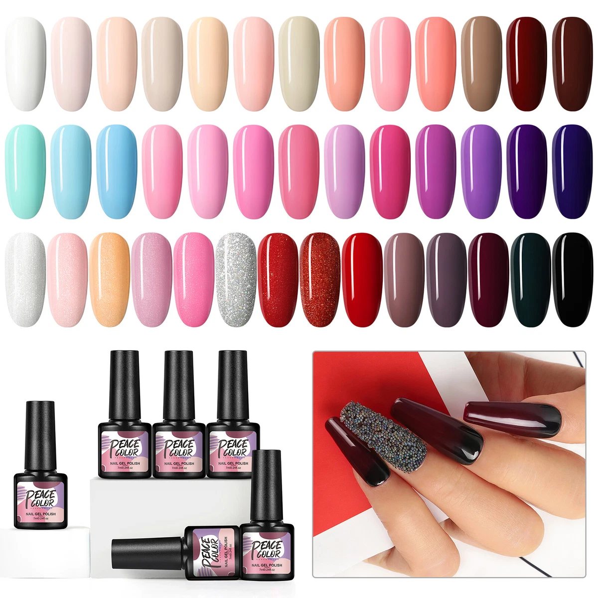 Multicolor Gel Nail Polish Set, Gloss at Rs 240/piece in Faridabad | ID:  27067559797