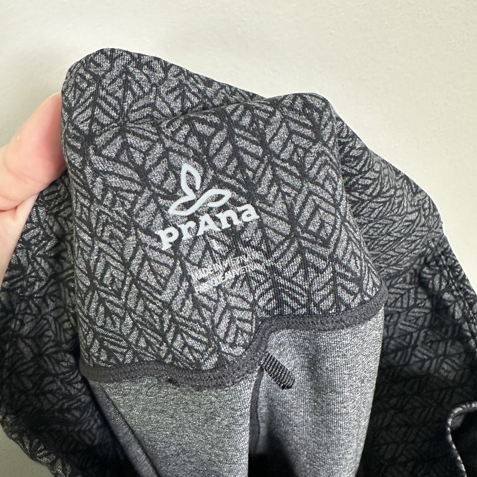 Prana Large Black Gray Herringbone Pattern Ankle … - image 5