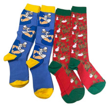 Knee High Socks Casual Stripe Tube Socks One Size Medium-4 Pairs