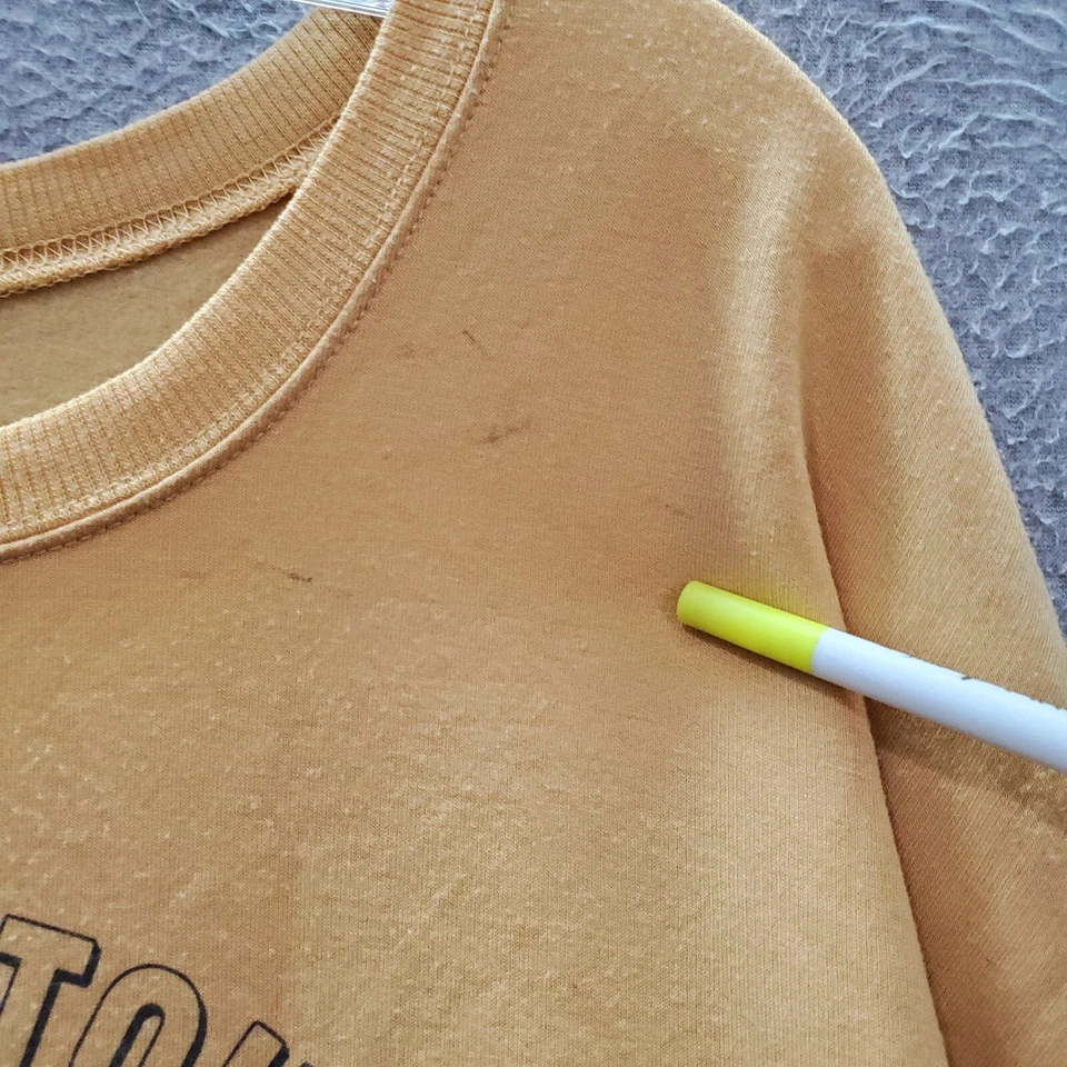 Sudadera AC/DC Mujer XL Amarilla Gira Mundial 1979 Pullover Banda de Rock Gráfico LEER Foto 4 de 4