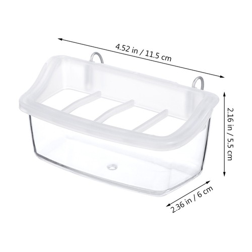 2pcs Plastic Bird Food Feeders Hanging Bird Feeding Bowls Bird Parrot Cage - Picture 10 of 11
