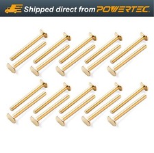 DuBois 51056 Tee Bolt 1/4"-20, 2-1/2" Long, Brass-Plated, 20 PK