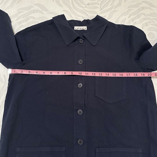 Giacca da lavoro LACAUSA Claire blu stile lavoro blu navy misto cotone taglia small - Foto 6 di 7