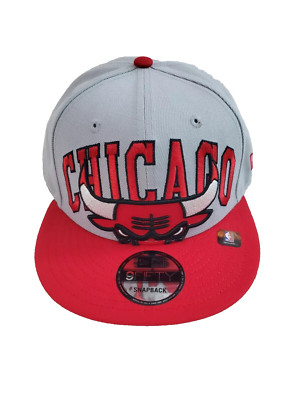 Chicago Bulls Hat Tip Off Gray Red New Era 9Fifty Snapback Cap Front Logo