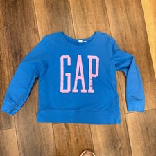 Vintage Gap Blue Women  s Med Sweatshirt Pink Logo Soellout Sportswear Lounge