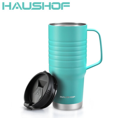 HAUSHOF 24oz Stainless Steel Travel Mug Vacuum Insulated Coffee Travel Mug  w/Lid | eBay