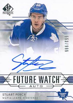 2014-15 SP Authentic #268 STUART PERCY - x/999 Rookie Card - Toronto Maple Leafs