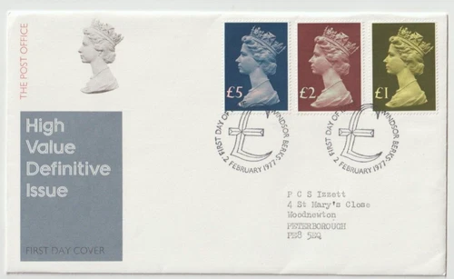 2/2/1977 UK GB FDC - High Values Set - GPO Cover - Windsor Special Postmark #1