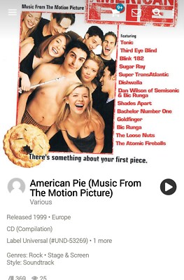 American Pie CD 1999 AOR Heaven Blvd Melodic Rock  CD tonic blink 182 sugar ray