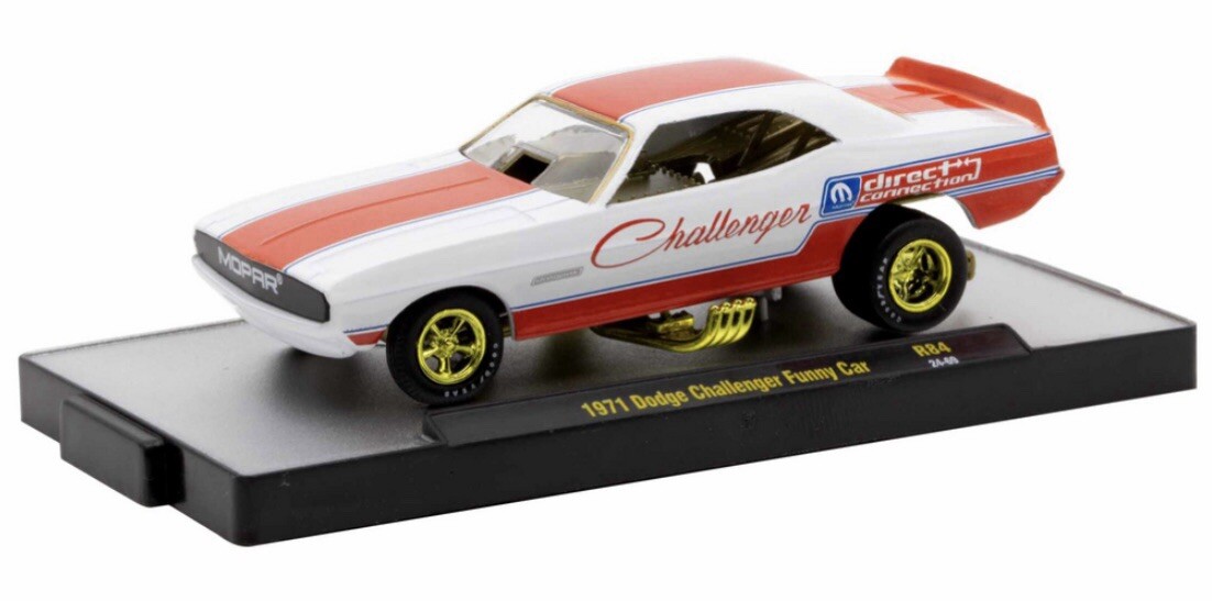 M2 MACHINES CHASE 1971 DODGE CHALLENGER FUNNY CAR DETROIT MUSCLE