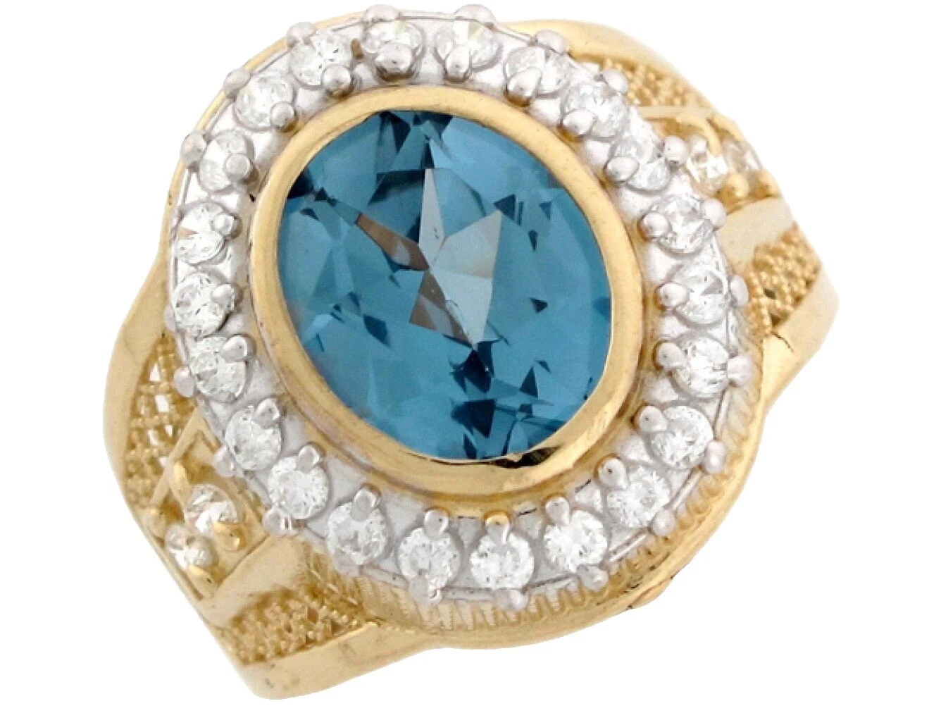 Aquamarine Yellow Gold 14k Rings for Men