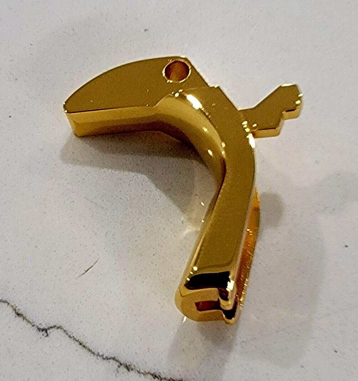 1911 grip safety full size beavertail polished 24K Gold plated .25 Radius