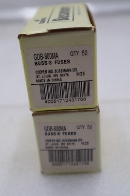 Cooper Bussman GD8-800MA Buss Fuse Glass Cartridge  #K-2229
