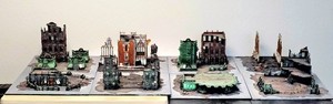 Games Workshop Warhammer 40k Terrain on 24x24" Tile Set of 8