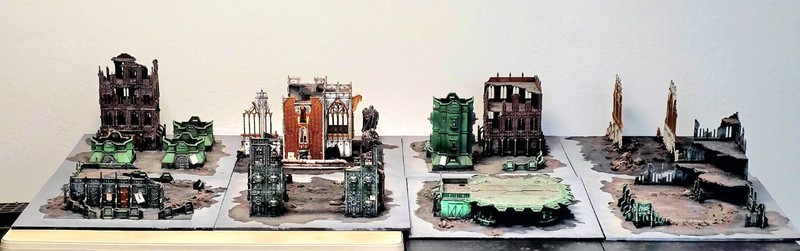 Games Workshop Warhammer 40k Terrain on 24x24" Tile Set of 8