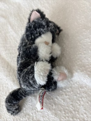 Douglas Kitten Plush Stuffed Animal Lil Baby Blac & White Stripe Cat Cuddle Toys