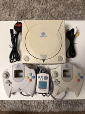 Dreamcast Console Bundle with 2 Working Controllers All Cables & Memory Card
