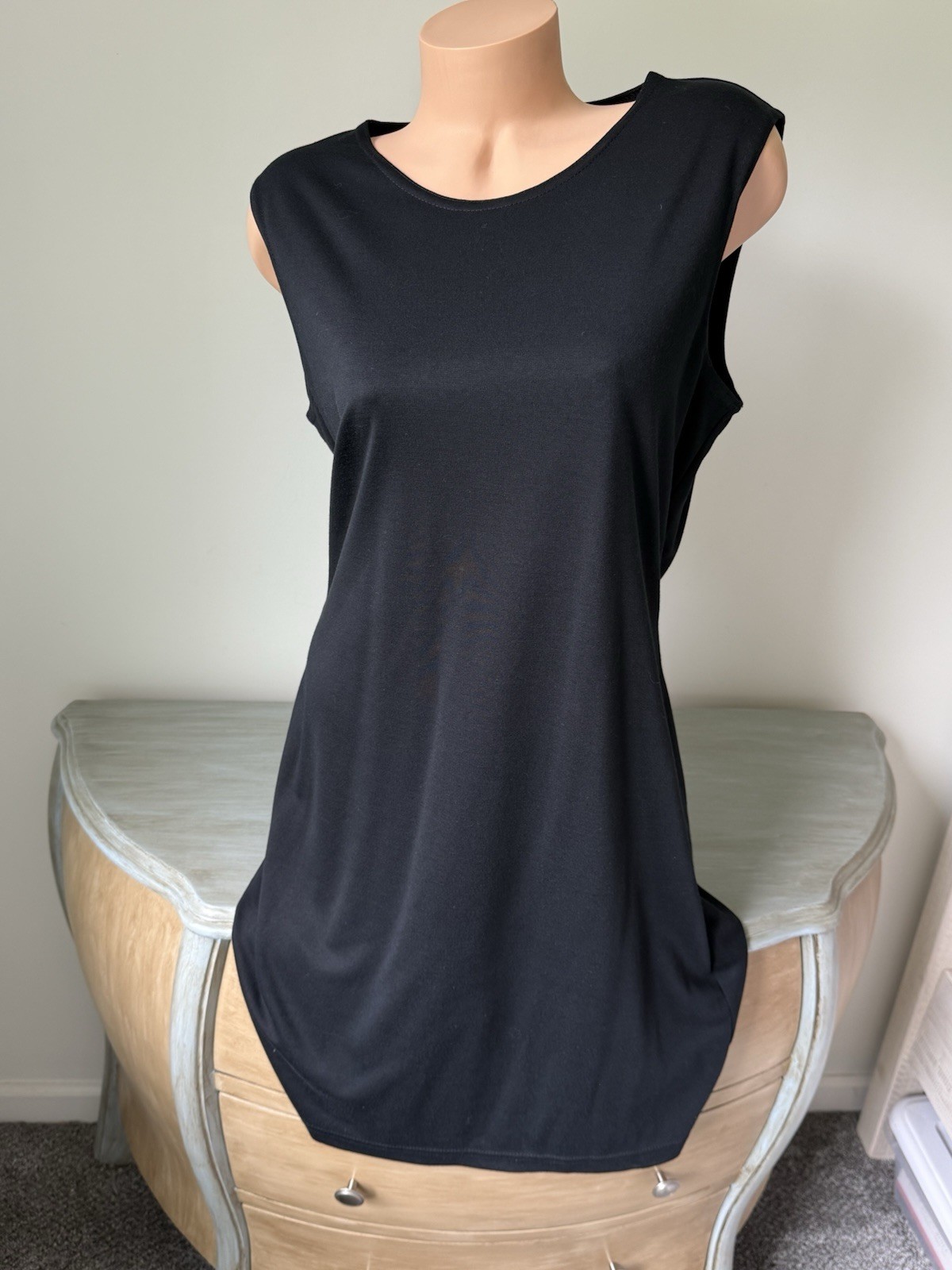 Coldwater Creek Dress Solid Black Basic Women’s L… - image 1