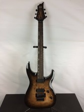 Excellent ESP LTD H-1001FR Electric Guitar, Floyd Rose Bridge, Black Natural Bur