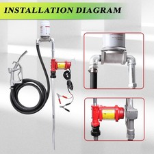 12V Transfer Pump Manual Nozzle 10GPM For Gasoline Diesel Biodiesel