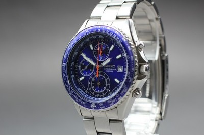 [NEAR MINT] SEIKO 7T92-0CF0 Flightmaster Pilot Chronograph Quarz Herrenuhr