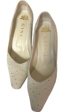 Gina Leather Court Heels UK Size 7 Natural Ostrich