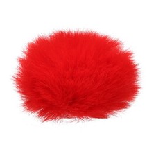 Furry Microphone Windscreen 7mmx 60mm Mic Cover Windshield Red