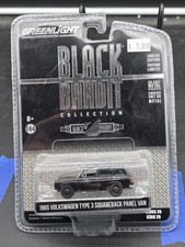 1965 '65 VW TYPE 3 SQUARBACK PANEL VAN BLACK BANDIT GREENlight