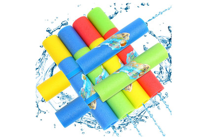 2 x SULOLI 4er Pack Wasserpistolen für Kinder Kleinkinder Outdoor ool Strandspielzeug Schaumstoff