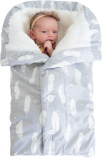 Snuggle Baby The Swaddle Blanket - Boho Feathers - Sleep Swaddle Blankets For Ba