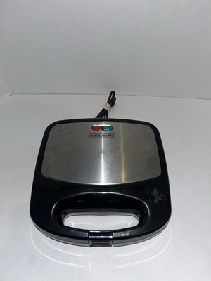 BLACK+DECKER 1 in-1 Waffle Iron, Grill and Sandwich Press, Non-Stick Removable 