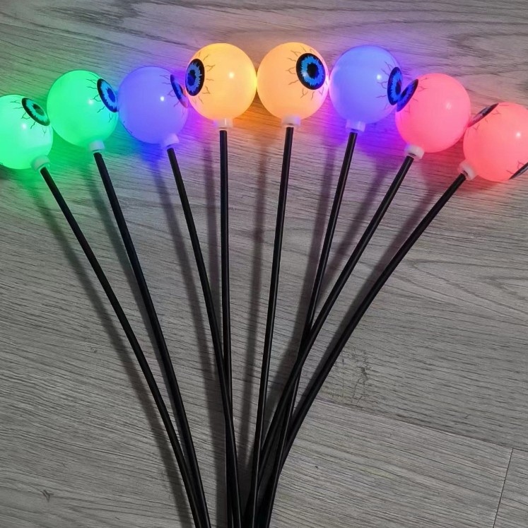 Halloween Decorations Outdoor Solar Scary Eyeball Lights Swaying Firefly Light