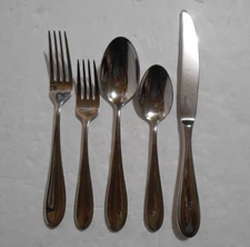 Yamazaki Austen Harmony Stainless Glossy China - 1 Set of 5pc Place Setting