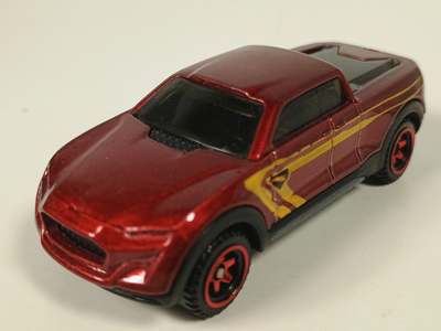 #ad 2 Tuff Hot Wheels 2019 Hot Trucks #28 Pickup Red BAJA5 Rims 1:64 Loose $8.49