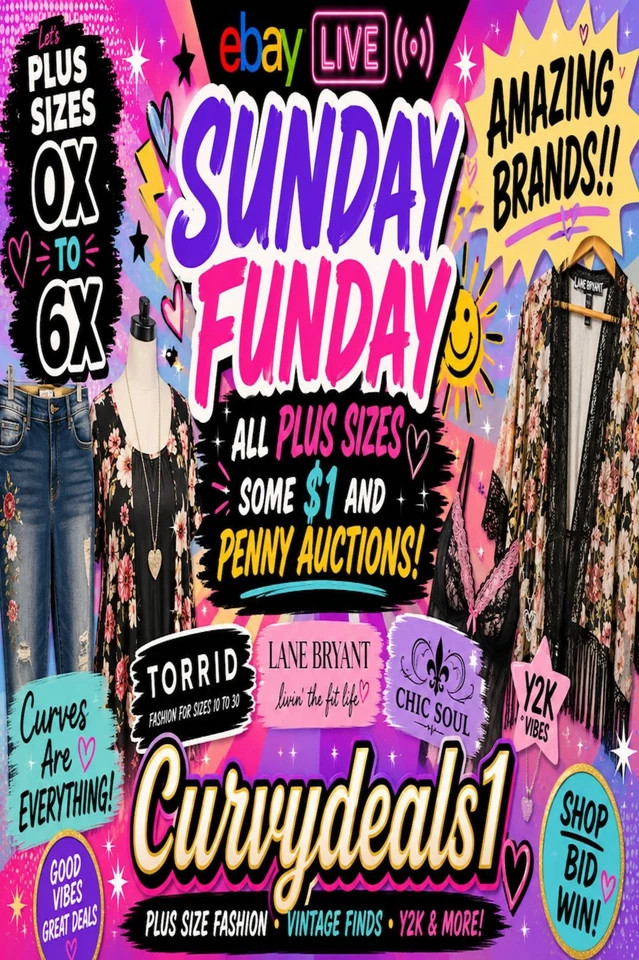 All Plus Show! Sizes 0X-6X| Low Starts! Torrid|Lane Bryant|Chic Soul