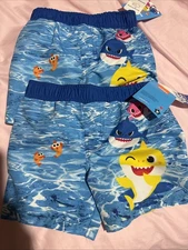Baby Shark Boys Swim Shorts Size 12 And 18 Months SPF. 50