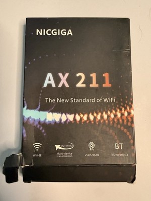 WiFi 6E Wireless Card Intel Ax211 NGW Bluetooth 5.3 Tri-Band 5400Mbps Network...