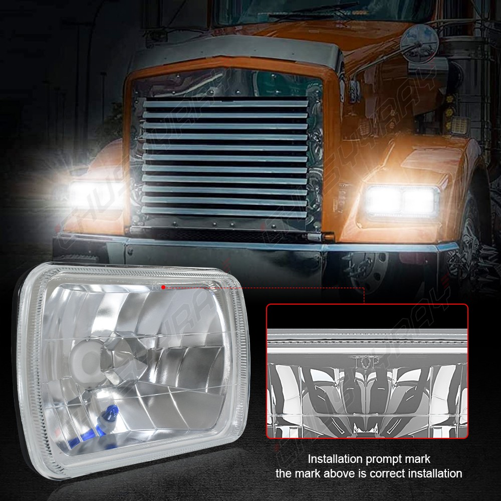 For Chevy Express Cargo Van 1500 2500 3500 Pair 7x6 5x7 Headlights Hi/Lo H6054 thumbnail 10