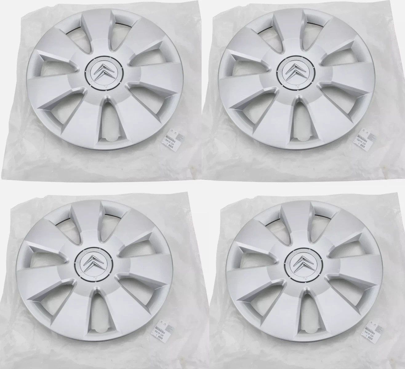 Kit 4 Enjoliveurs 16'' 5416.G6 pour Citroën Jumpy III en ABS Renforcé