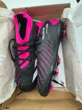 adidas Predator Accuracy.3 FG Firm Ground Soccer Cleats Black/Pink size 5.5