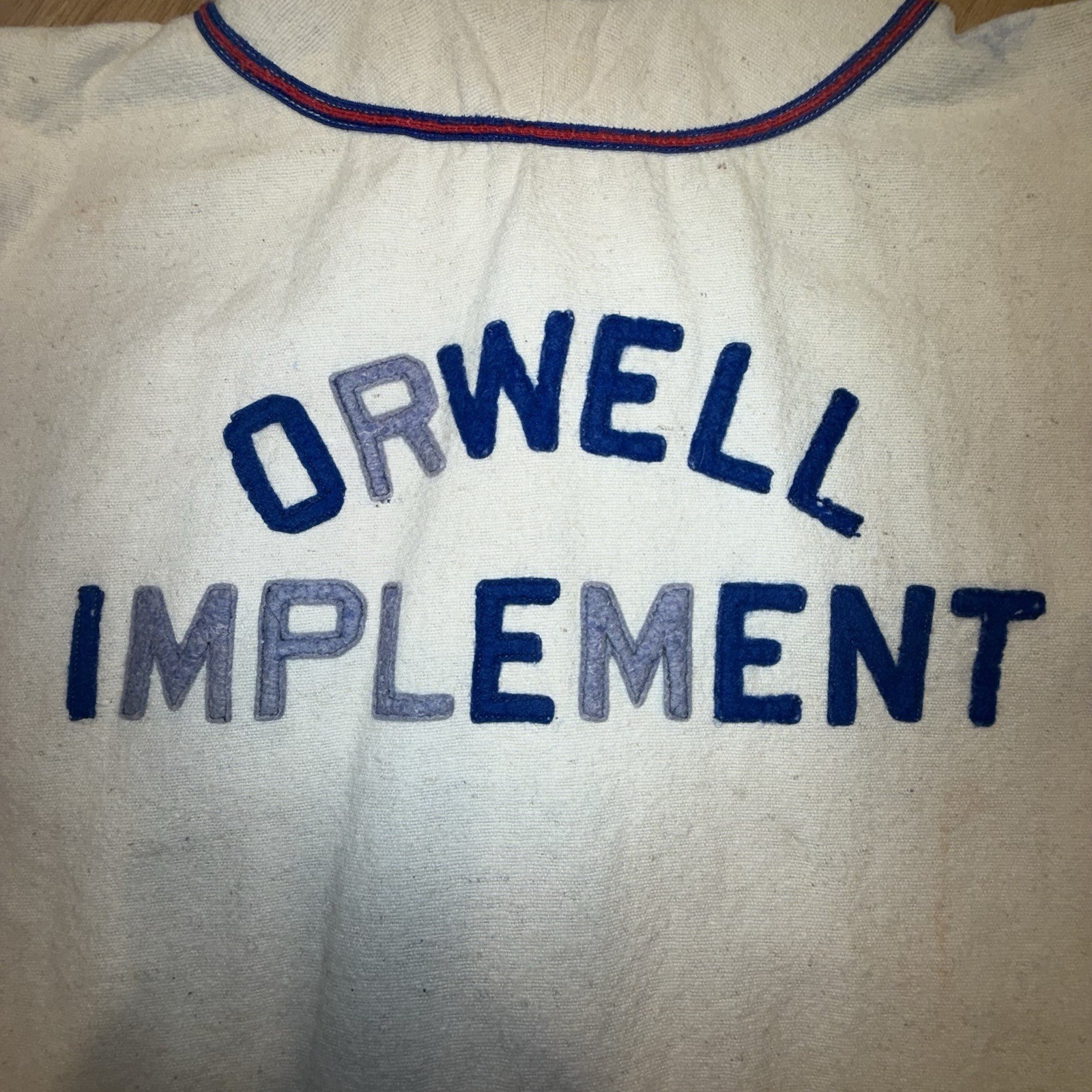 Vintage 1950s Baseball Jersey Flannel VFW Orwell Ohio Orwell Implement