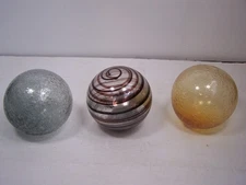 3Pcs Decorative Glass Balls 2.36 Inch Orbs Centerpiece Balls
