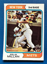 1974 Topps Baseball #132 Felix Millan - New York Mets - EX+ (GUM)