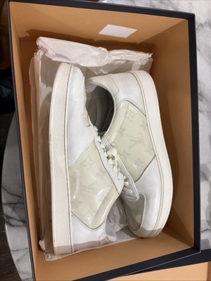 Louis Vuitton Rivoli Logo Monogram White Leather Sneaker Size 8