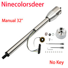 32 Stainless Steel Tilt Manual Universal Steering Column Wheel Adapter No Key