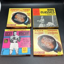 (4) Boxing Classics Super 8mm film Boxing B&W...