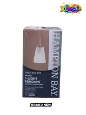 Hampton Bay Helena 4.7 in Brushed Nickel Pendant Light with Frosted Glass Shades