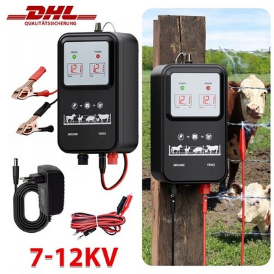 Weidezaungerät 12kV 2J AC DC Solar Elektrozaungerät 15km Reichweite Weidegerät