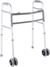 Bariatric Adjustable Walker with Double 5" Wheels, 700 Lb Weight Capacity, Extra