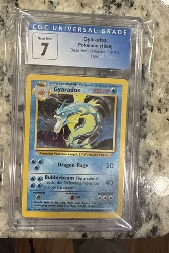 The Pokémon Company Gyarados 6/102 Base Set Unlimited Holo Rare 1999 CGC 7